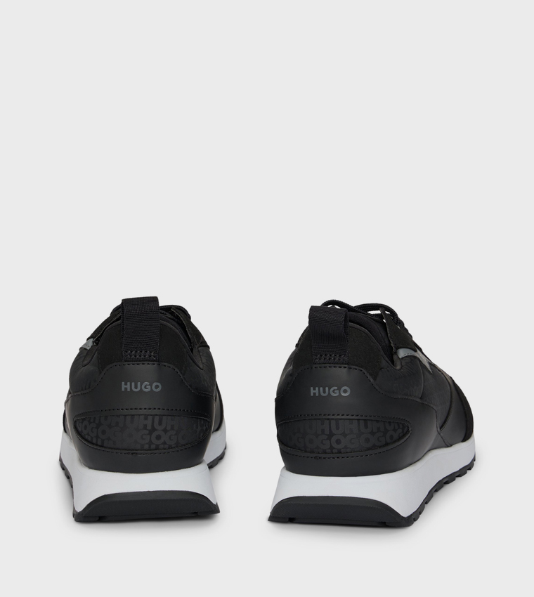 Logo Patterned Lace Up Sneakers
