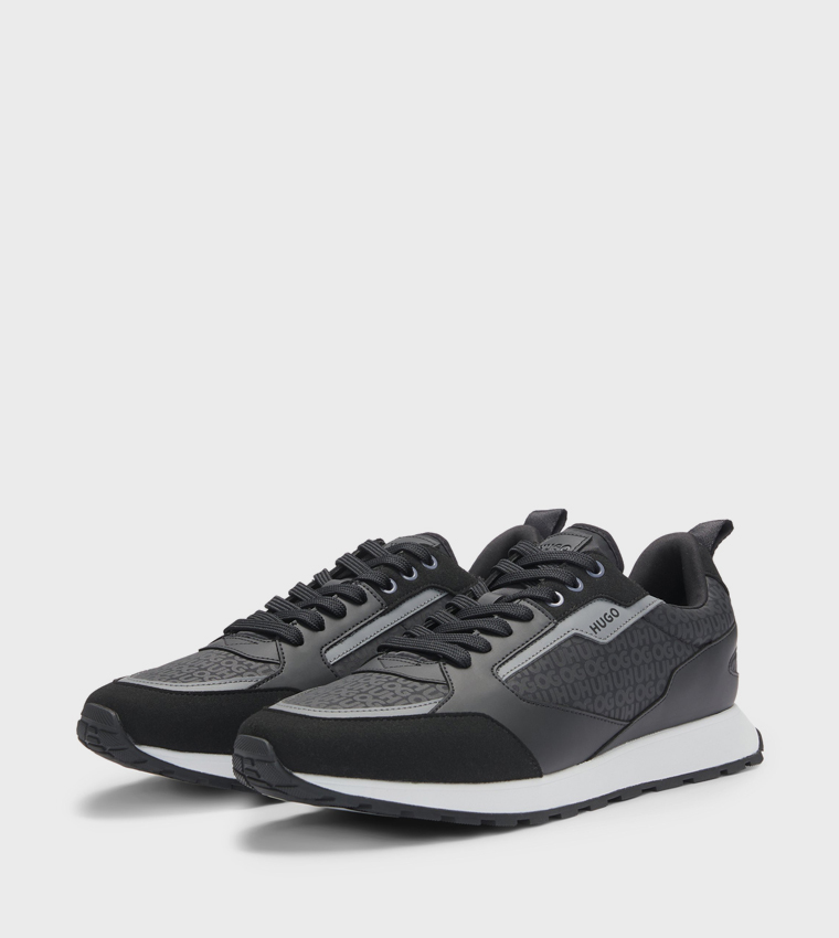 Logo Patterned Lace Up Sneakers
