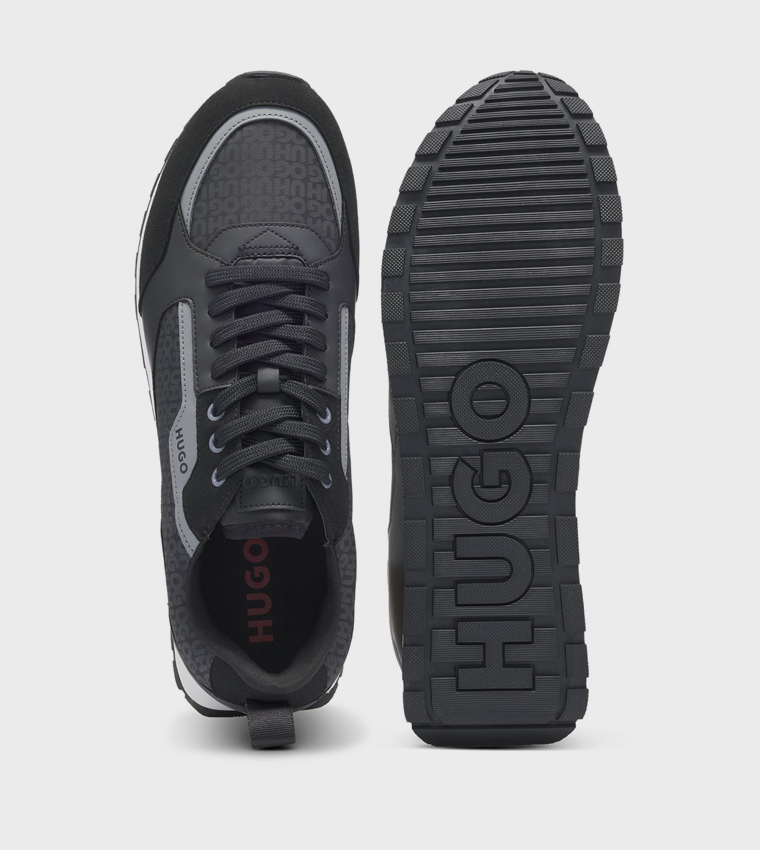 Logo Patterned Lace Up Sneakers