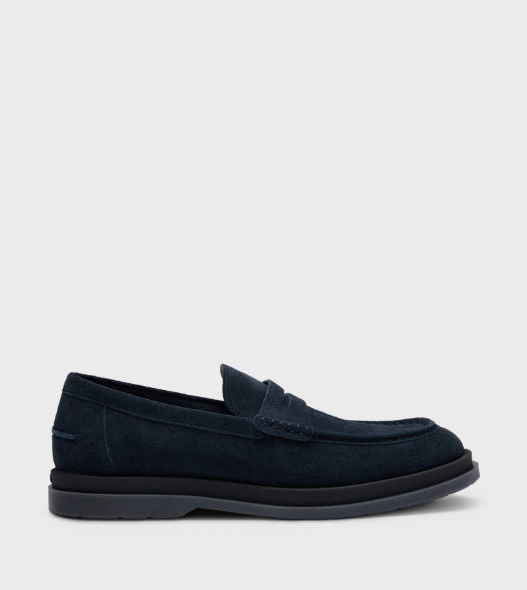 Solid Suede Loafers