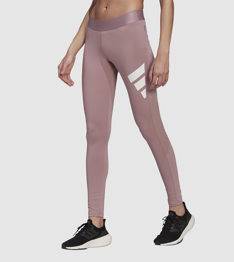Buy Adidas Sportswear Three Bar Leggings In Purple