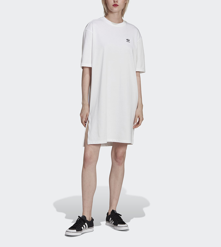 Adidas t 2025 shirt dress white