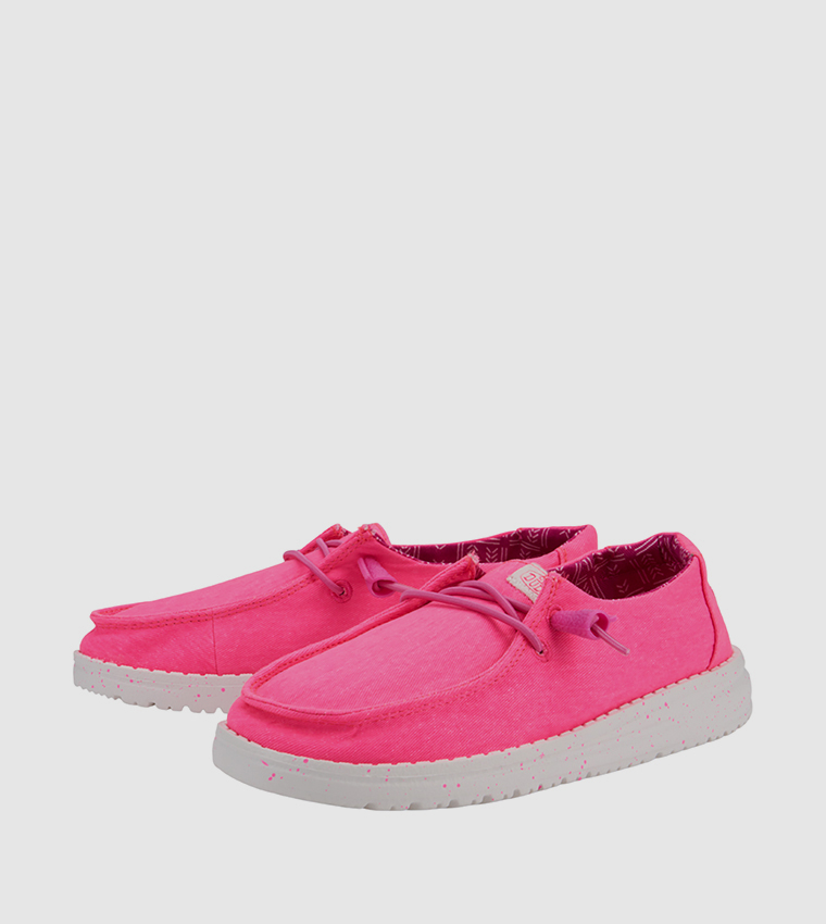 WENDY Y Stretch Canvas Slip-On Shoes