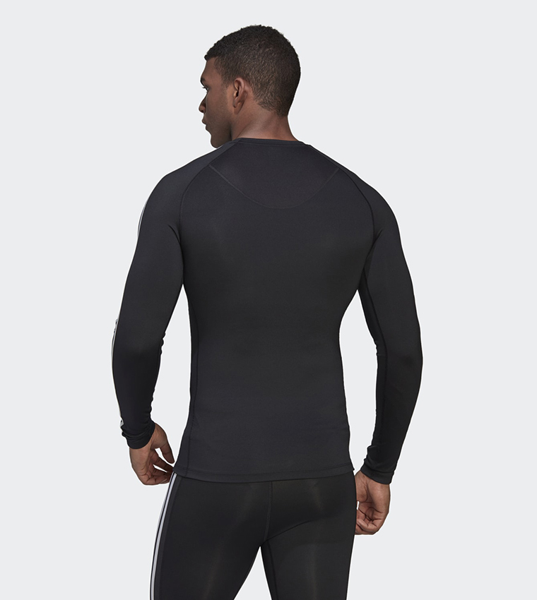 Techfit 3-Stripes Training Long Sleeve T-Shirt