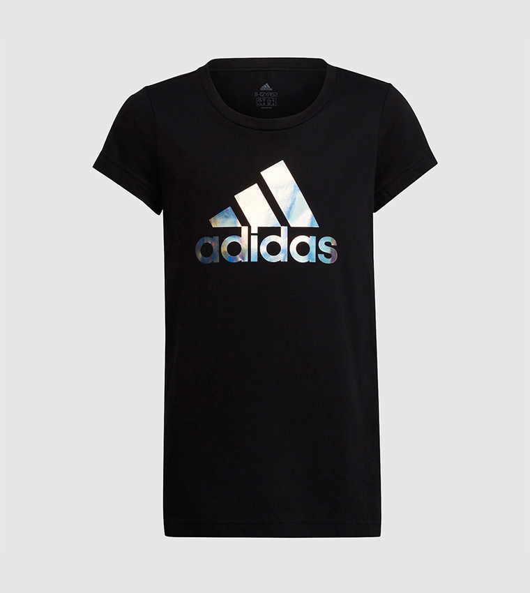 Buy Adidas Dance Metallic Print T Shirt In Black 6thStreet UAE