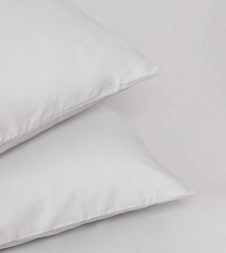 Buy Debenhams Cotton Rich Pillowcase Pair In Silver 6thStreet Qatar