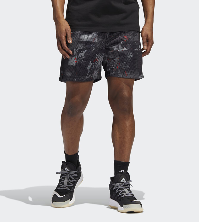 Buy Adidas Dame D.O.L.L.A. Printed Shorts In Black 6thStreet Kuwait