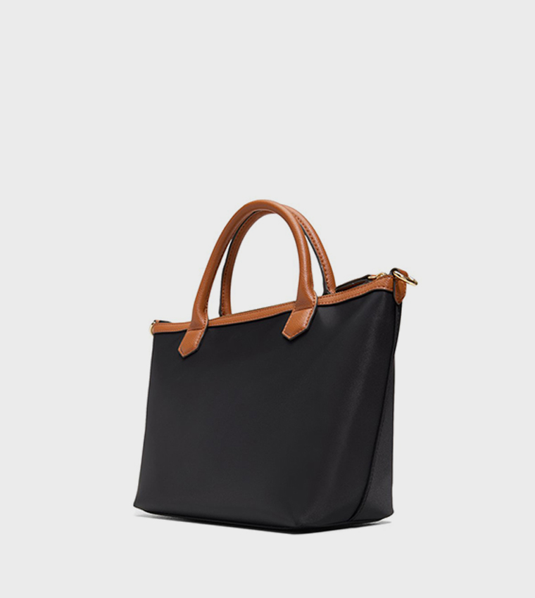 HEATHYR Contrast Detail Tote Bag