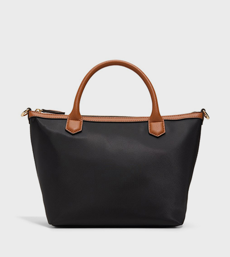 HEATHYR Contrast Detail Tote Bag