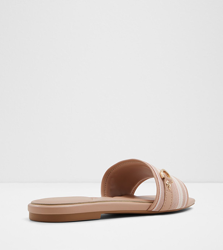 HENRIETTE Striped Flat Sandals