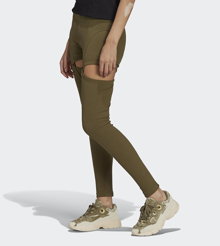 Buy Adidas Always Original Rib 2In1 Leggings In Green