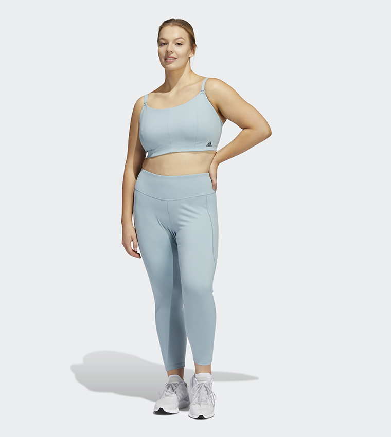 Buy Adidas Yoga Studio Light Support Bra (Plus Size) In Grey