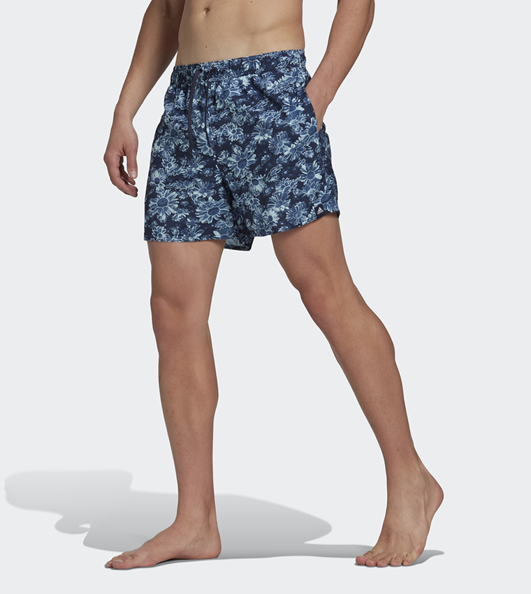 Adidas mens floral swim shorts discount