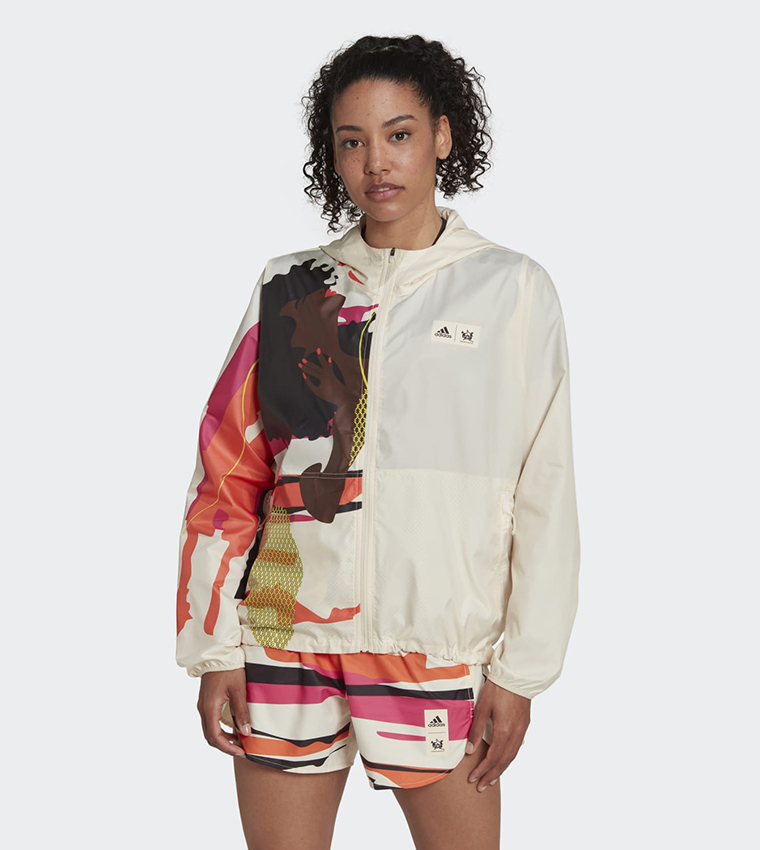 Buy Adidas Printed Regular Fit Jacket In Beige 6thStreet Bahrain