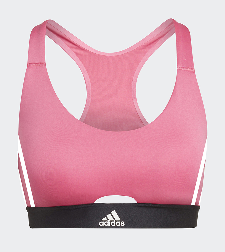 Buy Adidas Powerreact Training Medium Support Hyperglam Bra In Pink
