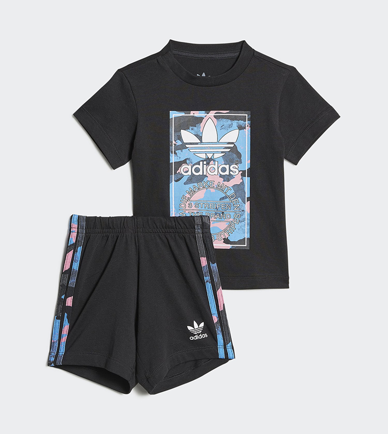 Buy Adidas Camo Shorts And T Shirt Set In Black 6thStreet Bahrain