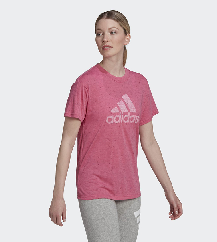 Pink t store shirt adidas