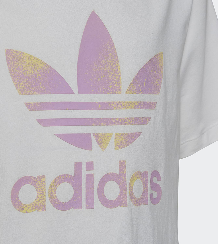 Buy Adidas Graphic Logo Printed T Shirt Dress In White 6thStreet UAE