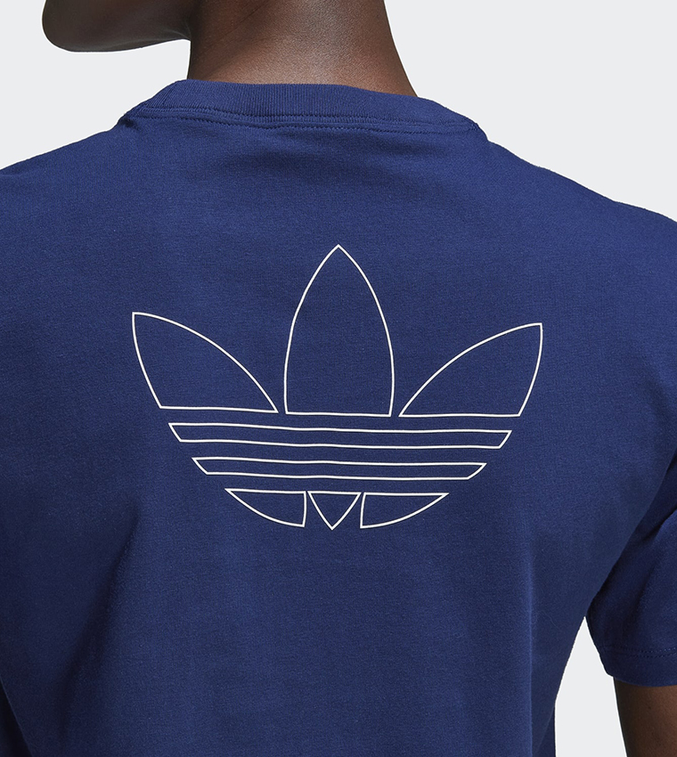 Buy Adidas Logo Printed Regular Fit T Shirt In Blue 6thStreet Bahrain