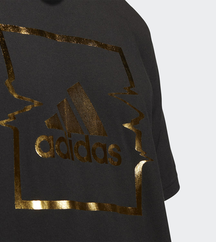 Adidas gold foil t shirt best sale