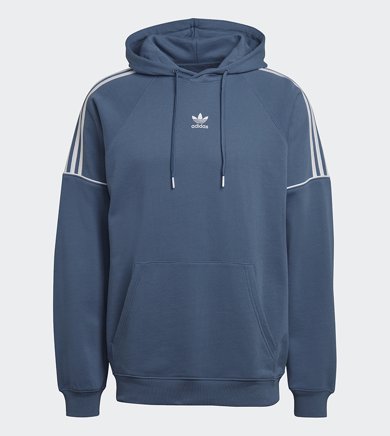 Buy Adidas Logo Embroidered Kangaroo Pocket Hoodie In Blue 6thStreet Bahrain