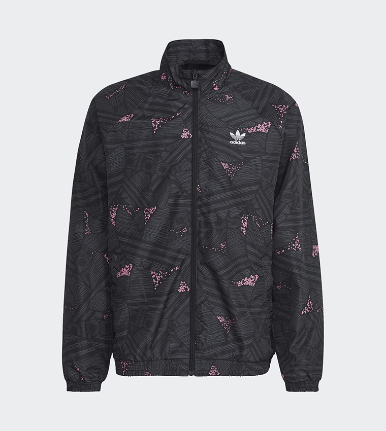 Trefoil allover print track jacket 2025