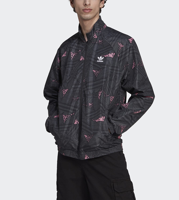 Allover print sale track jacket