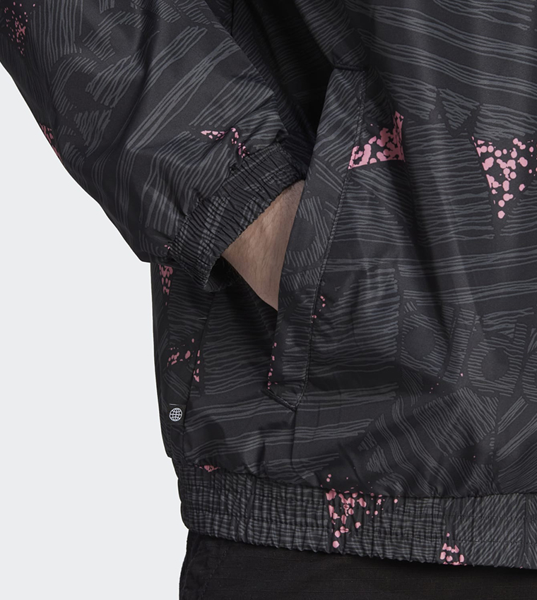 Trefoil allover print track jacket 2025