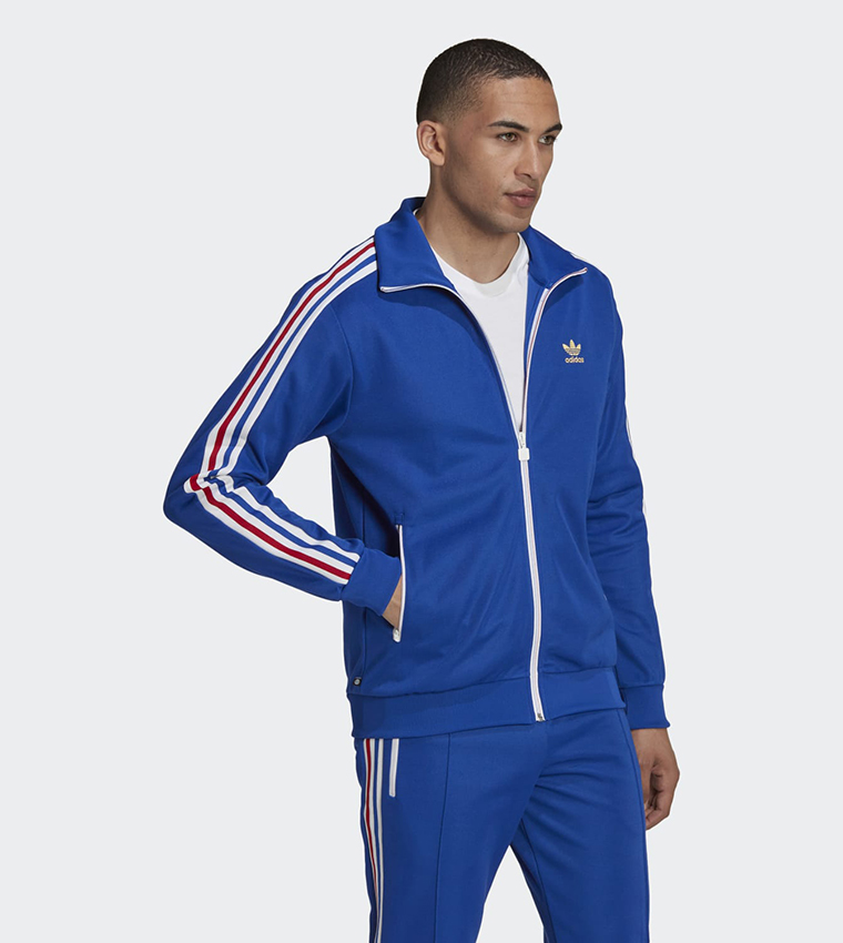 Buy Adidas Beckenbauer Sideline Stripe Track Jacket In Blue | 6thStreet UAE