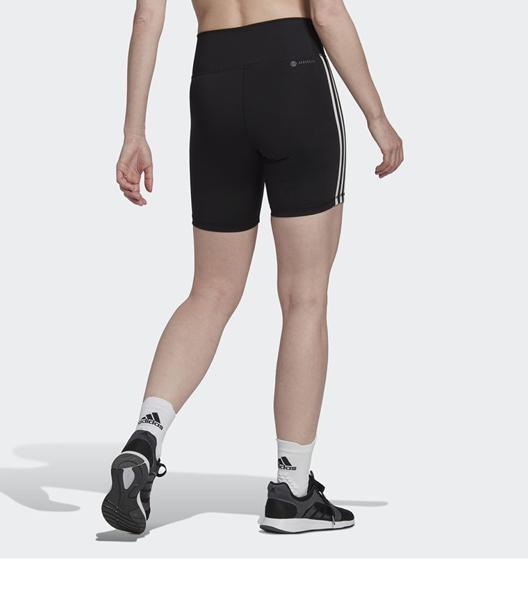 Training Essentials 3-Stripes High-Waisted Short Tights
