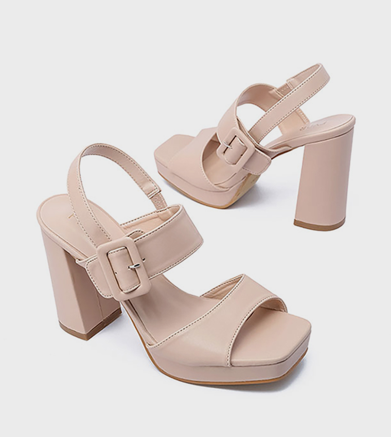 Open Toe Platform Heel Sandals