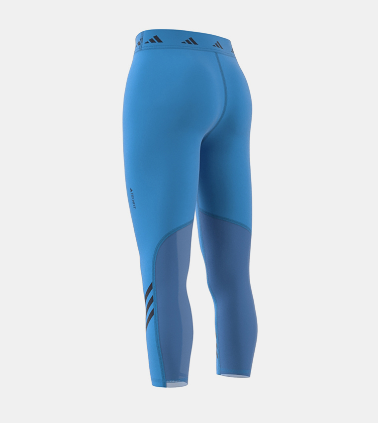 adidas Techfit 3-stripes Leggings in Blue