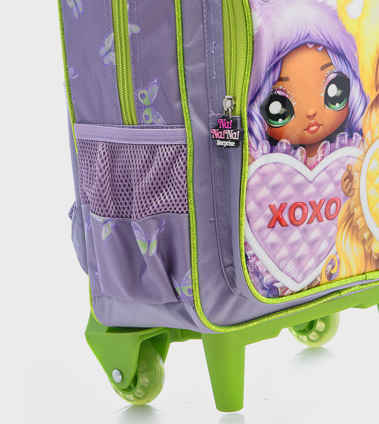 HOLLYWOOD MAGIC NANANA Print Trolley Backpack with Lunch Bag & Pencil Case Set
