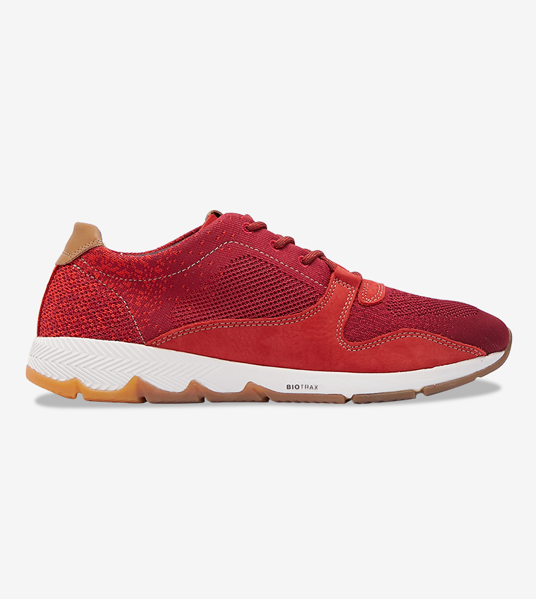 red hush puppy shoes