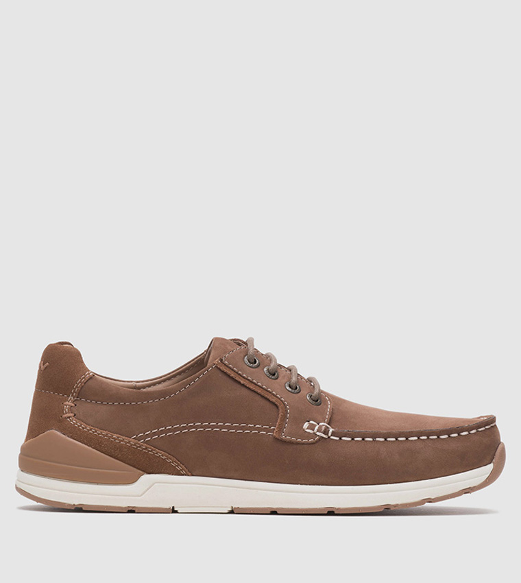 Buy Hush Puppies Moc Toe Oxford Shoes In Tan | 6thStreet Kuwait