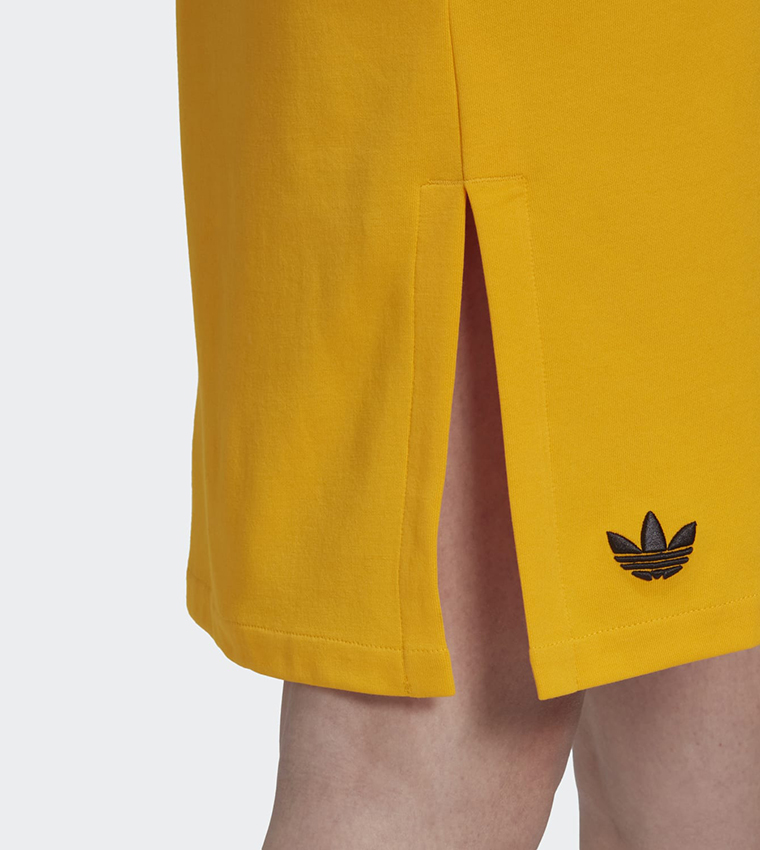 ☆Adidas☆Originals Adicolor Neuclassics Tee Dress Yellow Buy Adidas Adicolor Neuclassics T Shirt Dress In Yellow