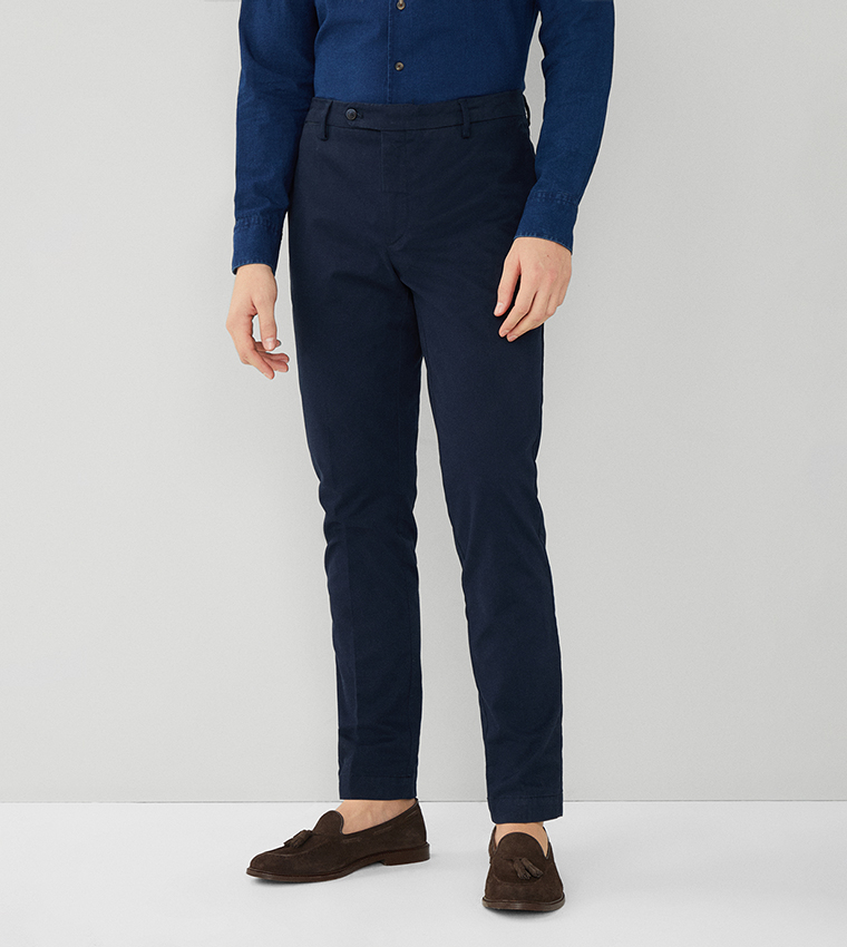 Solid Slim Fit Chino Pants 
