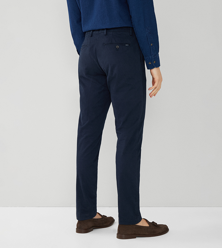 Solid Slim Fit Chino Pants 