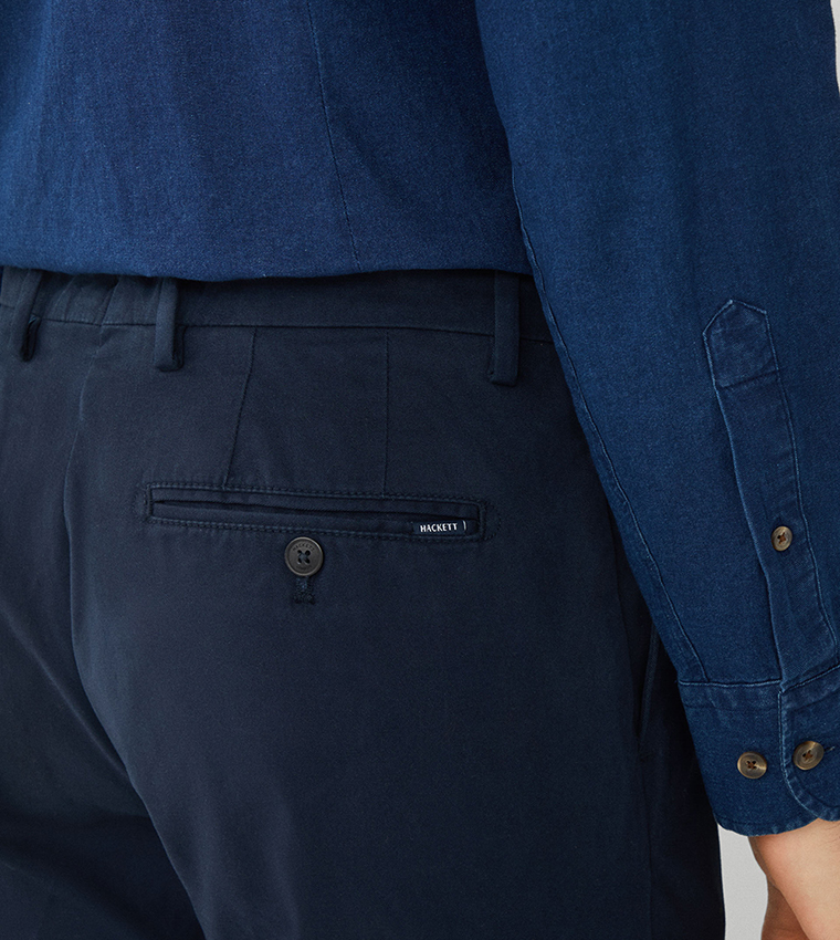 Solid Slim Fit Chino Pants 