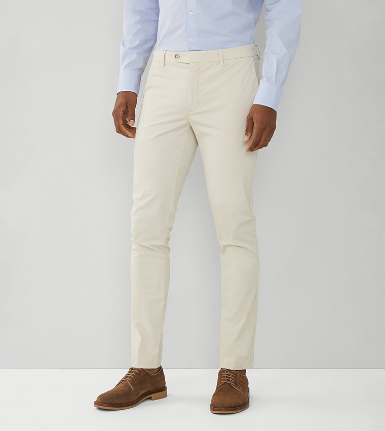 Solid Slim Fit Chino Pants 