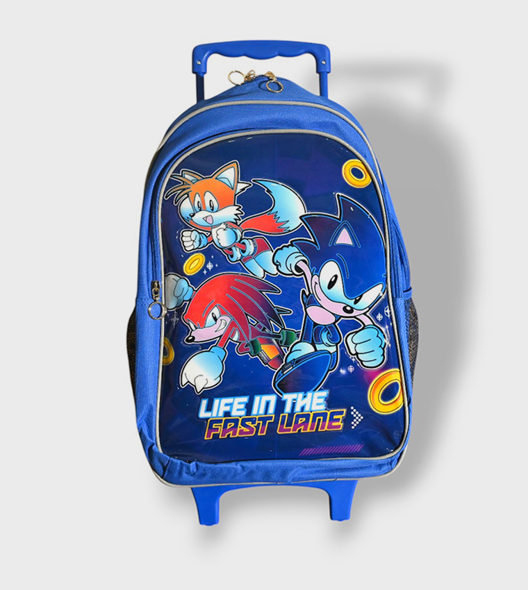Sonic Themed 5-Piece 18" Trolley School Bag Set