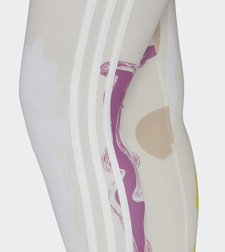 Buy Adidas Psychedelic Print 7/8 Leggings In Beige