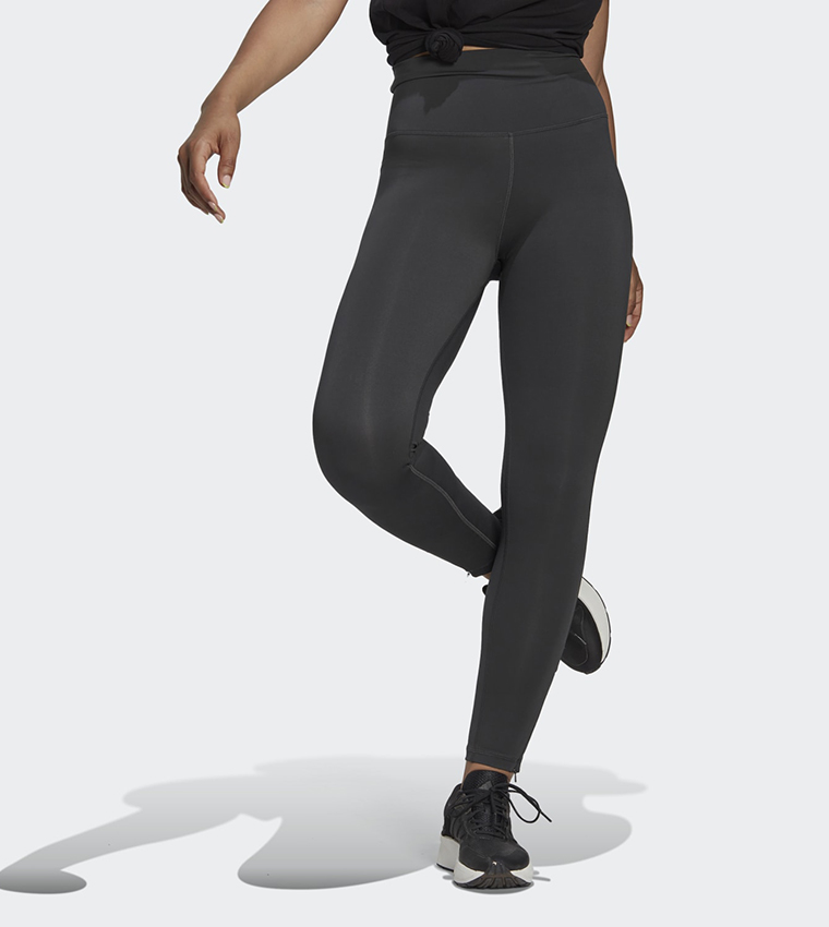 adidas High-Rise Black Leggings Right Thigh Phone Pocket | Black leggings, Adidas  high, Thighs