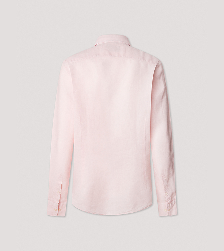Button-Down Collar Linen Shirt