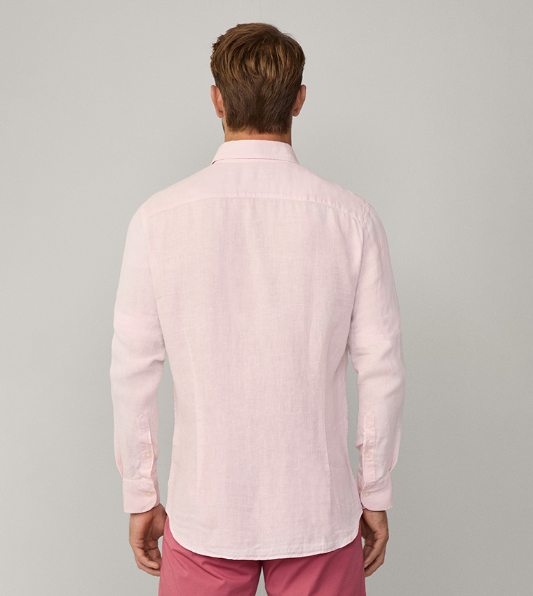 Button-Down Collar Linen Shirt
