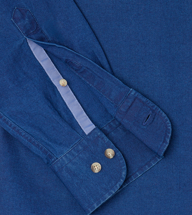 Washed Long Sleeves Denim Shirt