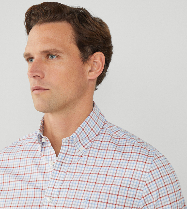 Gingham Checkered Slim Fit Shirt