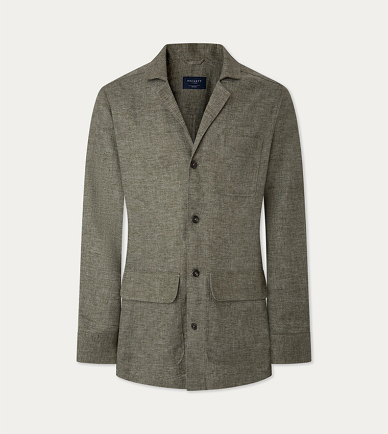 Melange Lapel Collar Blazer