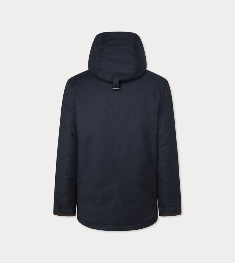 Zippered Water Repellent Hooded Jacket