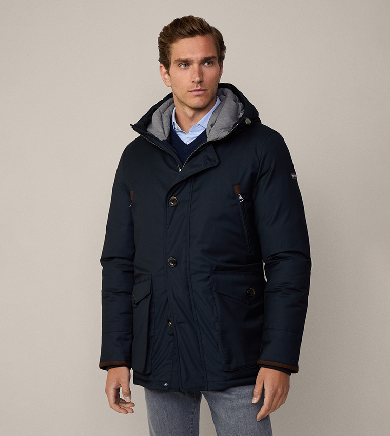 Zippered Water Repellent Hooded Jacket